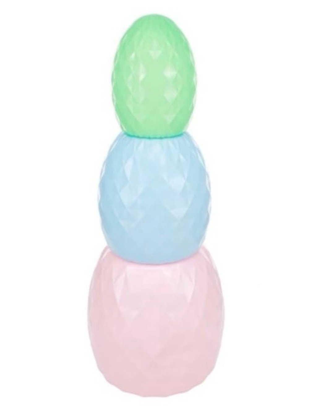 Pink Stacking 3pc Easter Eggs  24" Porch Home Decor DIY Crafts Stackable NEW